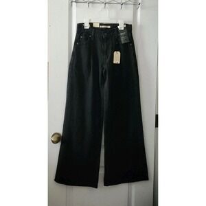 Levi's Premium Women's BAGGY DAD Wide Leg Black Jeans Pants Black Size 23×30